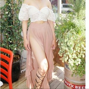 Urban outfitters boho off shoulder shirt